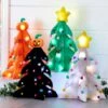 Lighted Plush Retro Trees