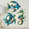 Lighted Metal Sealife Wall Hangings