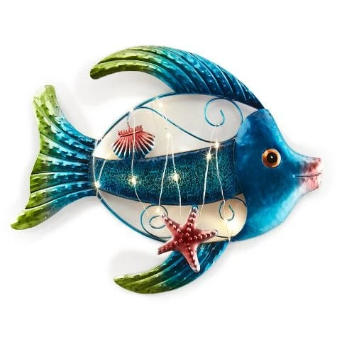 Lighted Metal Sealife Wall Hangings - Image 2