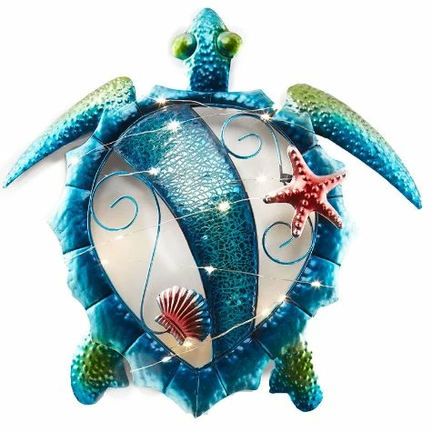 Lighted Metal Sealife Wall Hangings - Image 4
