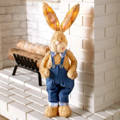 20" Lighted Standing Bunnies Or Carrot Garland - Image 9