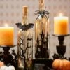Lighted Halloween Mercury Glass Bottles