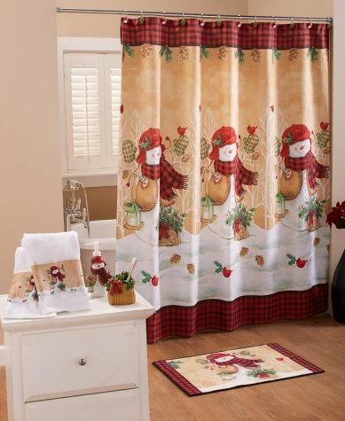 Plaid Snowman Bathroom Collection