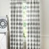 Farmhouse Check Window Panel Or Valance