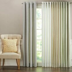 Grasscloth Room Darkening Window Panel