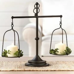 Decorative Farmhouse Scale Candleholder