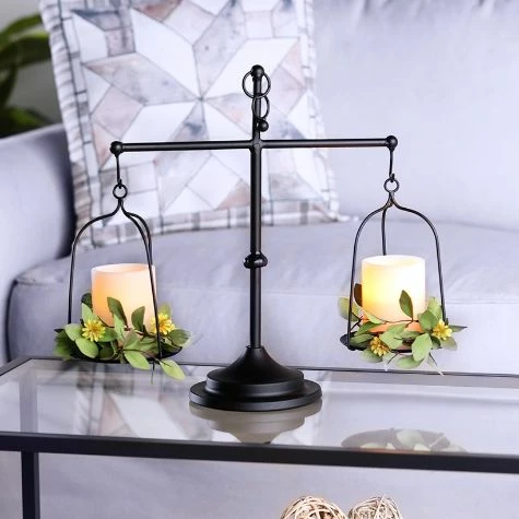 Decorative Farmhouse Scale Candleholder - Image 2
