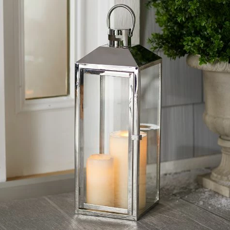Oversized Silvertone Lantern - Image 4