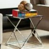 Square Glass Top End Table