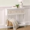 Slim Carved Design Console Tables With Hidden Storage