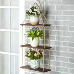 Hanging Wall Shelf With Rope