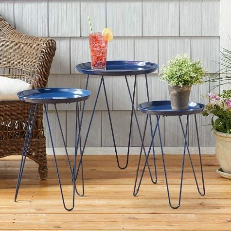 Set Of 3 Metal Accent Tables