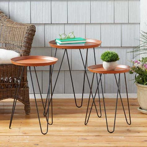 Set Of 3 Metal Accent Tables - Image 3
