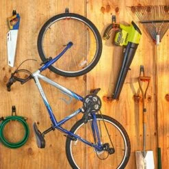 Set Of 6 Orange Garage Hooks