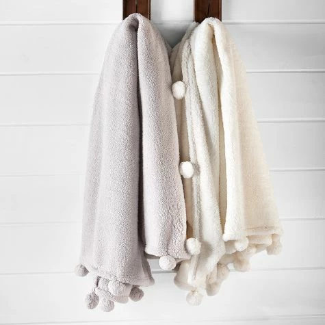 Pom-Pom Sherpa Throws - Image 2