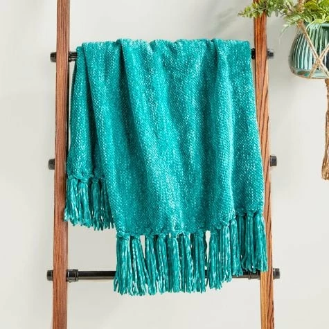 Ivy Chenille Throw With Fringe