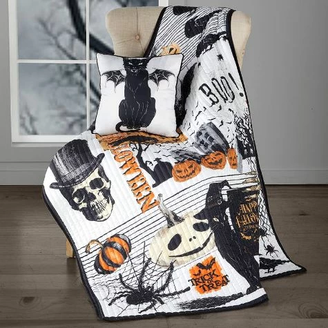 Haunted Halloween Accent Pillow Or Quilted Throw - Image 2