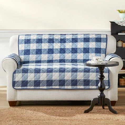 Sargasso Sea Buffalo Plaid Furniture Covers - Image 6