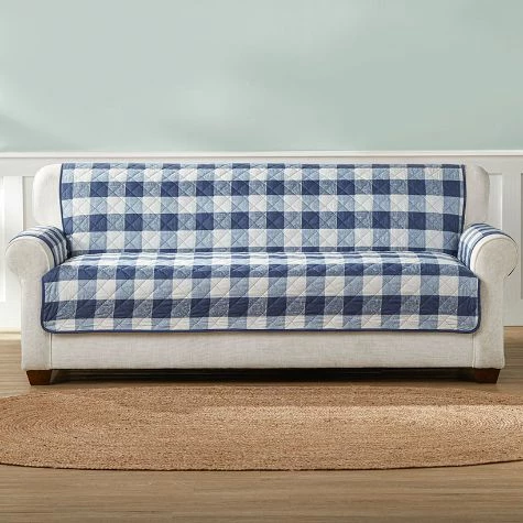 Sargasso Sea Buffalo Plaid Furniture Covers - Image 7
