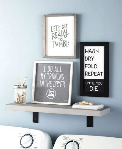 Edgy Laundry Room Signs