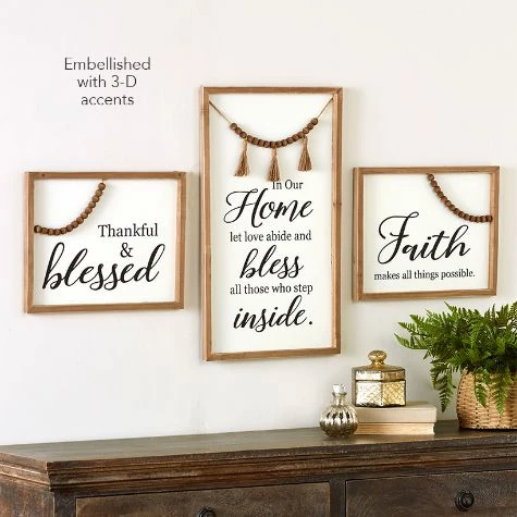 Beaded Sentiment Wall Decor