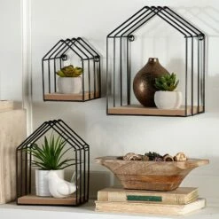Set Of 3 Farmhouse Accent Shelves