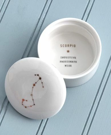 Ceramic Zodiac Trinket Dish In Gift Box - Image 2