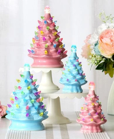 Retro Lighted Ceramic Easter Accents