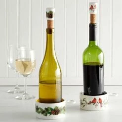 Wine Coaster With Stopper Sets