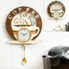 Coffee Or Tea Pendulum Wall Clocks