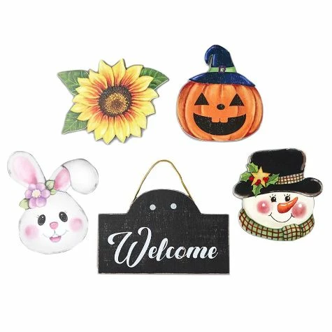 Wood Welcome Post With Icons - Image 3