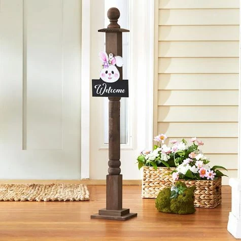 Wood Welcome Post With Icons - Image 5