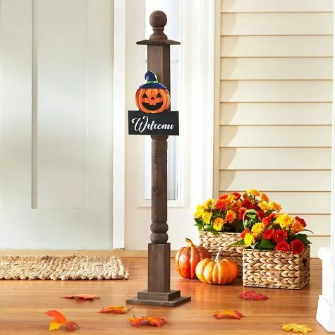 Wood Welcome Post With Icons - Image 6