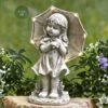 Little Girl With Solar Lighted Umbrella