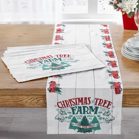 Farmhouse Christmas Table Runner Or Set Of 4 Placemats