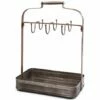 Farmhouse Coffee Mug Rack With Tray