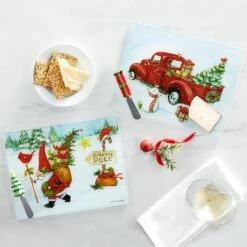 11" Holiday Cutting Board And Spreader Sets
