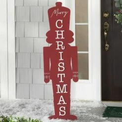 Outdoor Nutcracker Porch Leaner