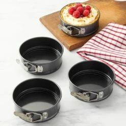 Set Of 4 Nonstick 4" Springform Pans