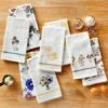Sets Of 2 Waffle Weave Floral Kitchen Towels