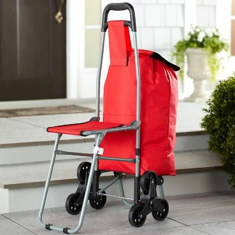 6-Wheel Shopping Cart With Seat - Image 6