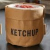 Washable Paper Condiment Holder With Ceramic Dish